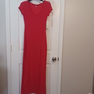 NOBO red Stretch Long Maxi Holiday Dress Sz XS NEW